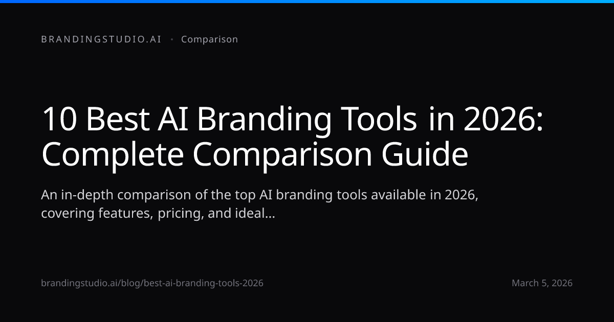 10 Best AI Branding Tools in 2026: Complete Comparison Guide ...